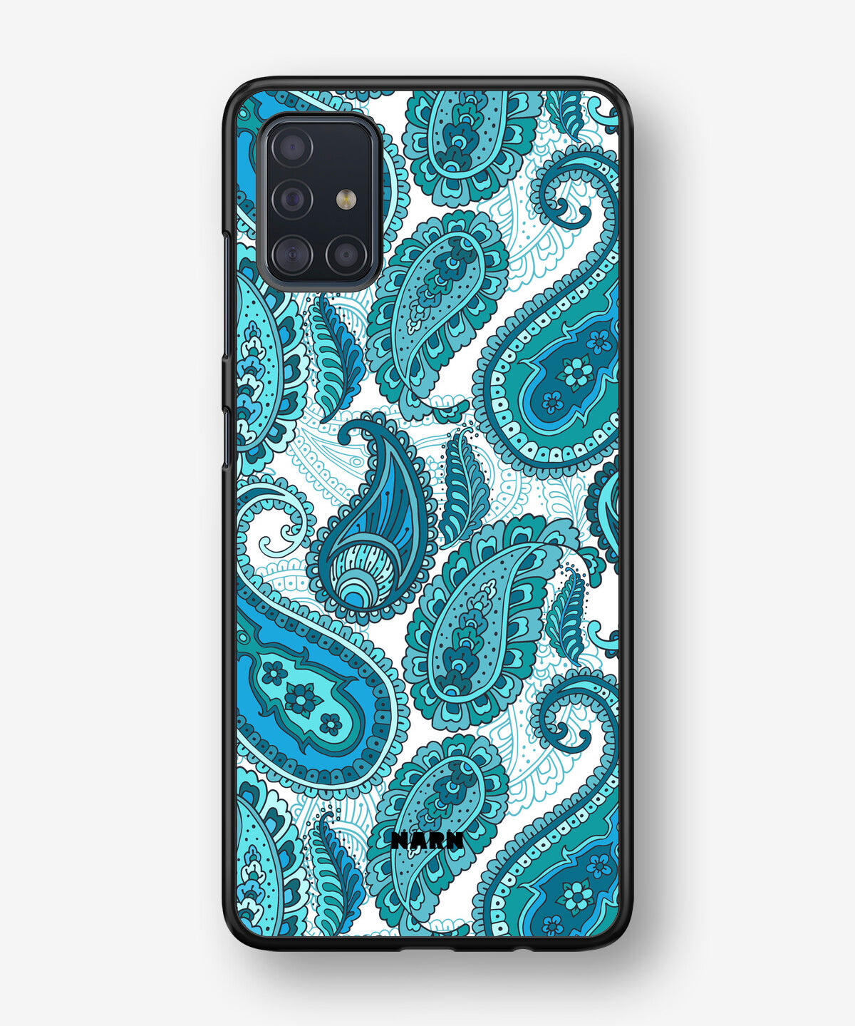 Samsung Galaxy A51 Hard Case – Turquoise Paisley - View 1