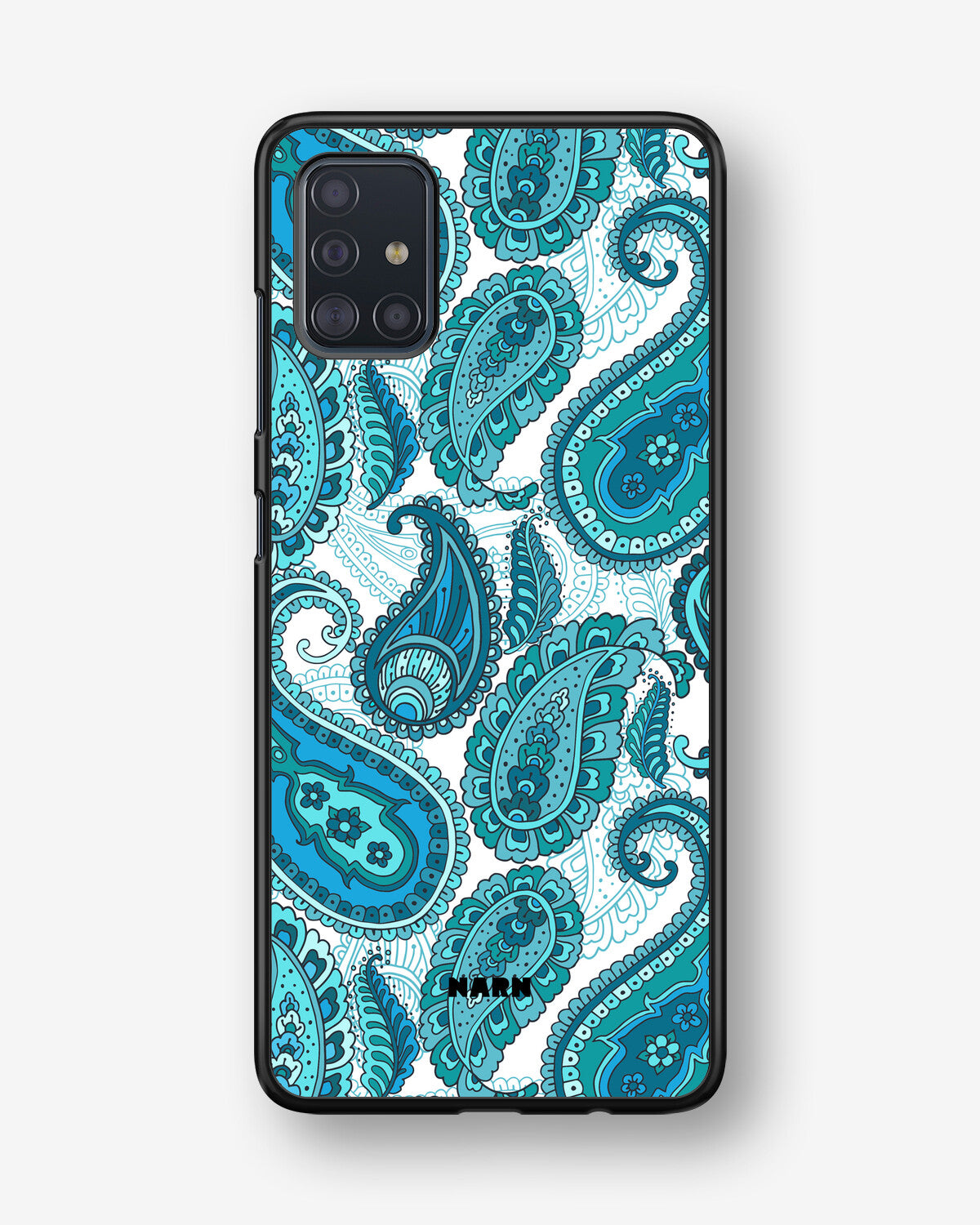 Samsung Galaxy A51 Hard Case – Turquoise Paisley - View 1