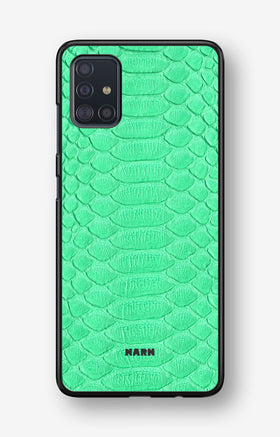 Samsung Galaxy A51 Hard Case – Turquoise Snake - View 1