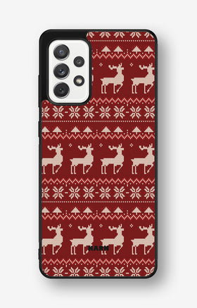 Samsung Galaxy A52 / A52s 5G Hard Case – Reindeer Knit - View 1
