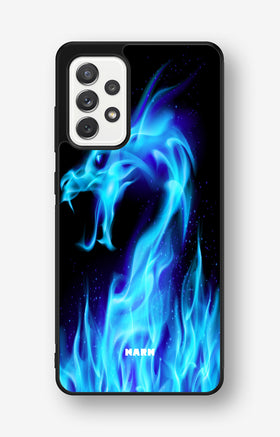 Samsung Galaxy A52 / A52s 5G Hard Case – Blue Flames Dragon - View 1