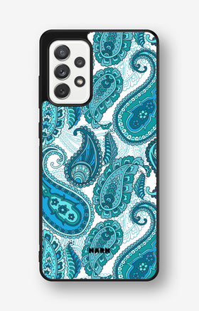 Samsung Galaxy A52 / A52s 5G Hard Case – Turquoise Paisley - View 1