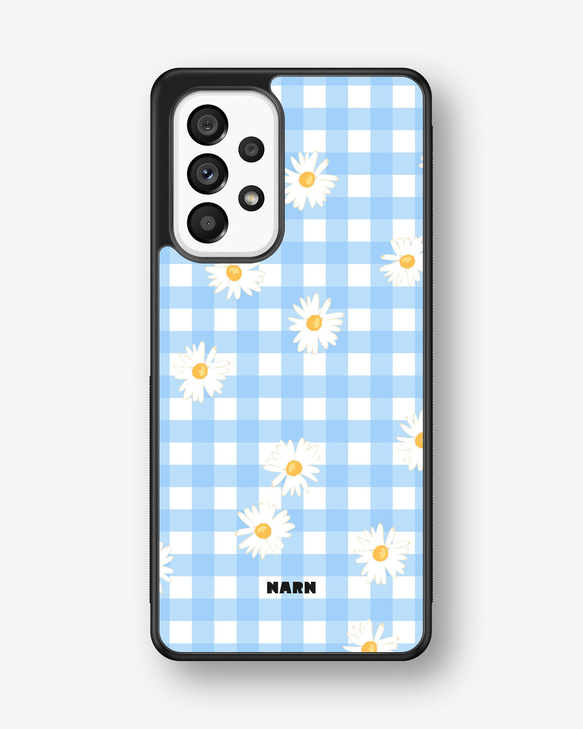 Samsung Galaxy A53 5G Hard Case – Blue Daisies - View 1