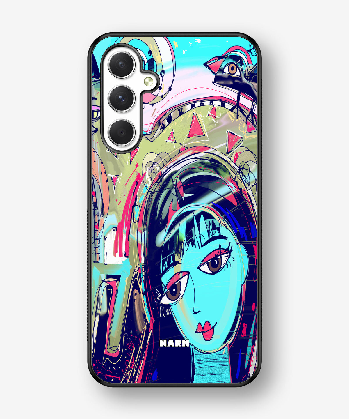 Samsung Galaxy A54 5G Hard Case – Abstract Cat - View 1