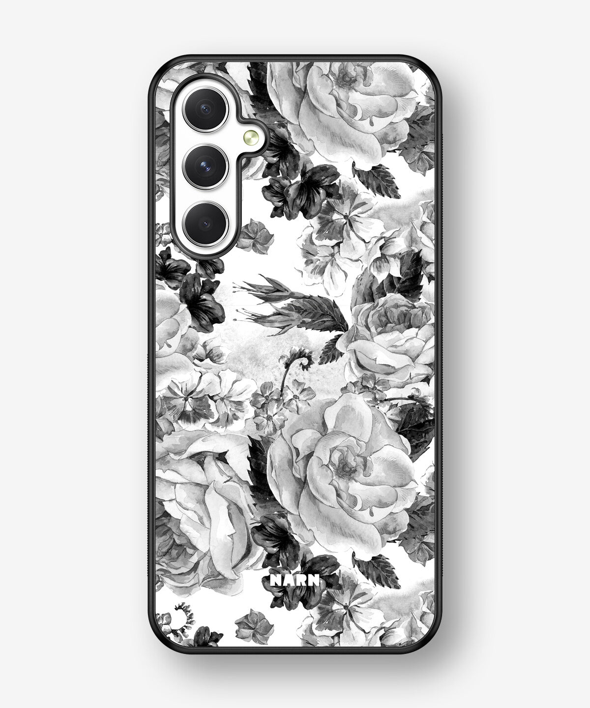 Samsung Galaxy A54 5G Hard Case – Black & White Bloom - View 1