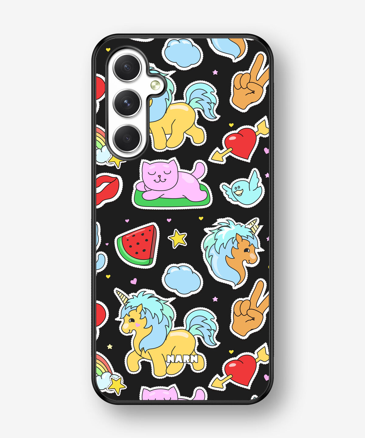Samsung Galaxy A54 5G Hard Case – Cute Stickers - View 1