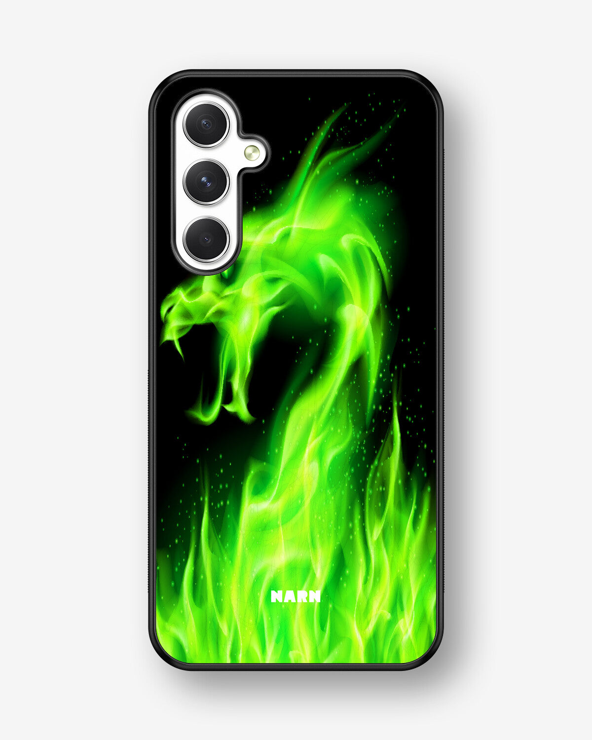 Samsung Galaxy A54 5G Hard Case – Green Flames Dragon - View 1