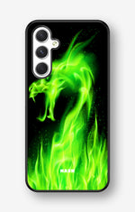 Samsung Galaxy A54 5G Hard Case – Green Flames Dragon - View 1