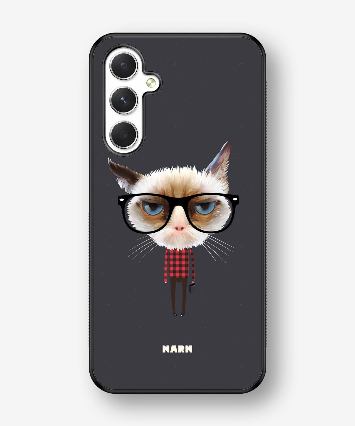 Samsung Galaxy A54 5G Hard Case – Hipster Cat - View 1