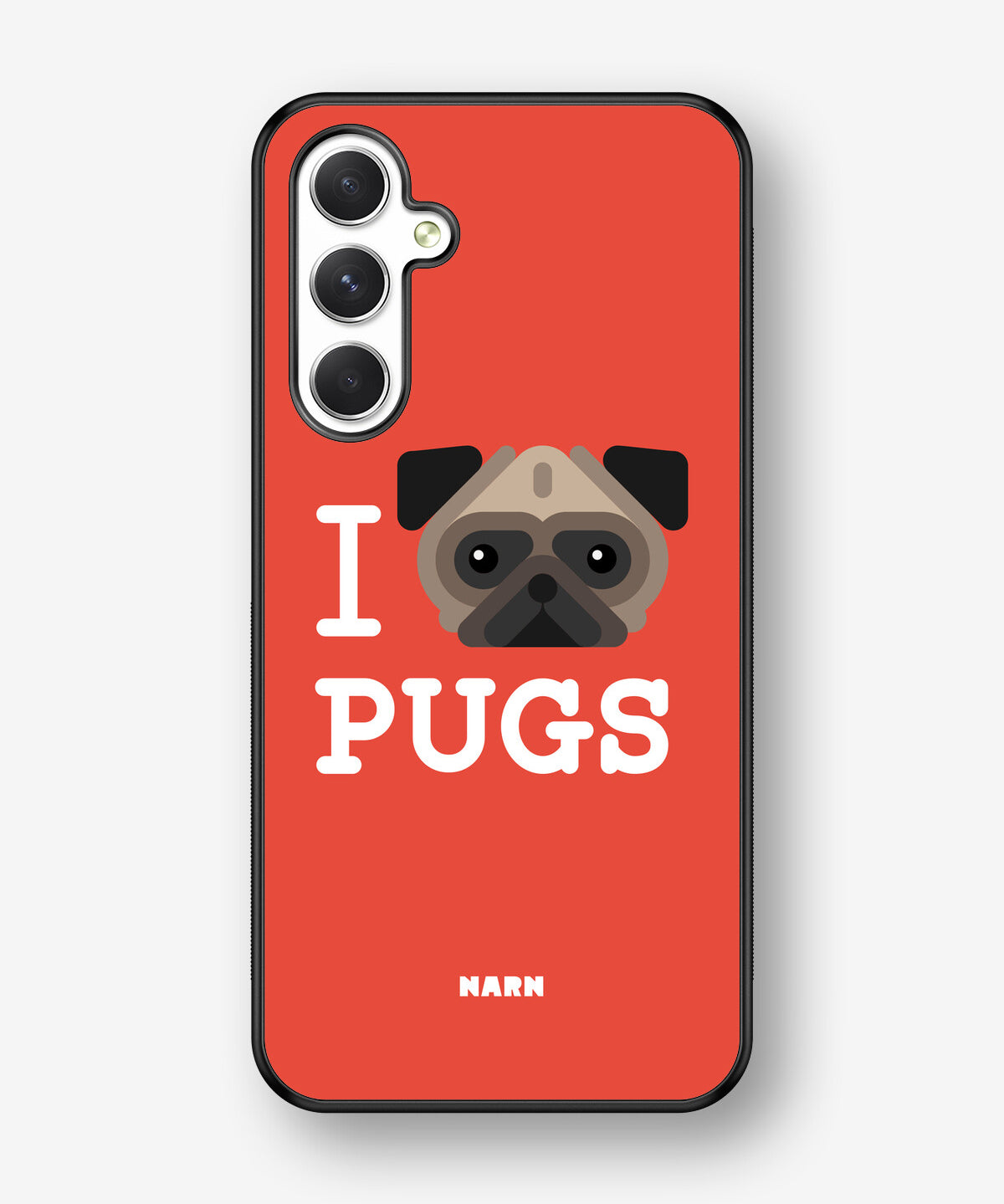 Samsung Galaxy A54 5G Hard Case – I Love Pugs - View 1