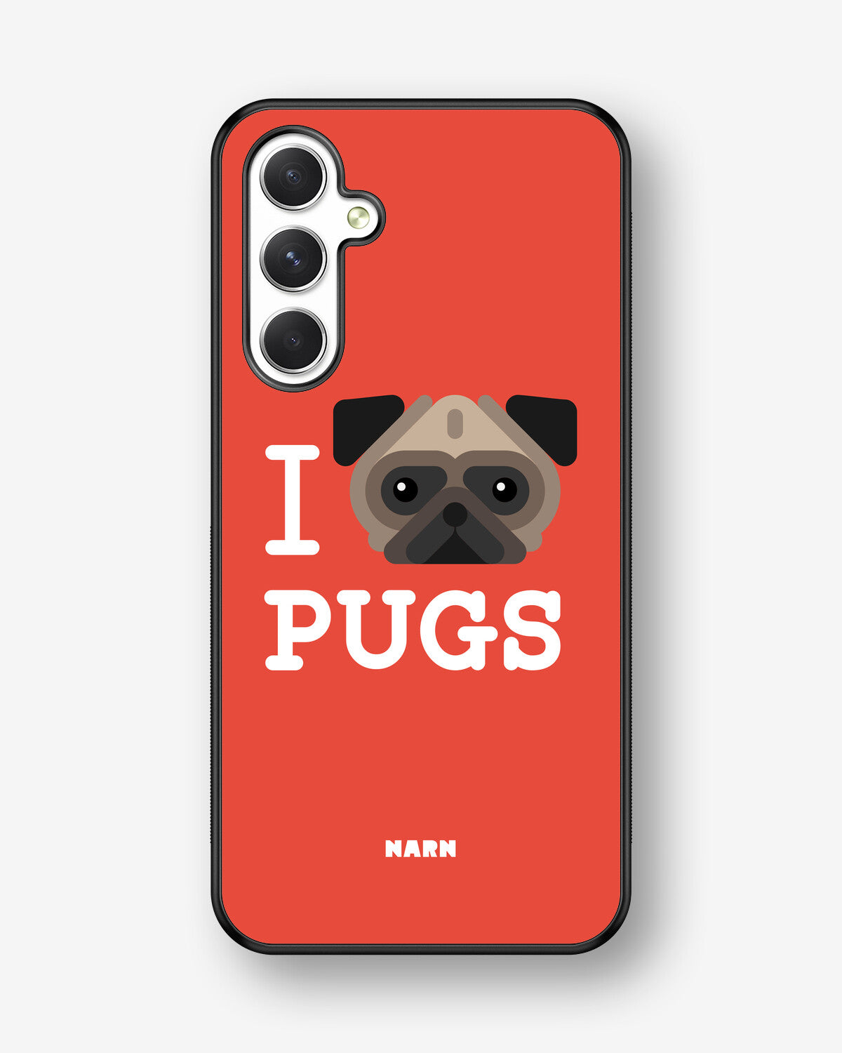 Samsung Galaxy A54 5G Hard Case – I Love Pugs - View 1