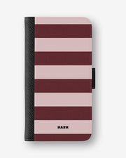 Samsung Galaxy A57 Wallet Case - Cranberry Stripe - View 1