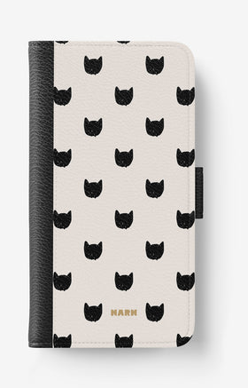 Samsung Galaxy A70 Wallet Case - Kitty Dots - View 1