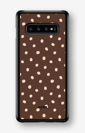 Samsung Galaxy S10 Hard Case – Choco Dots - View 1
