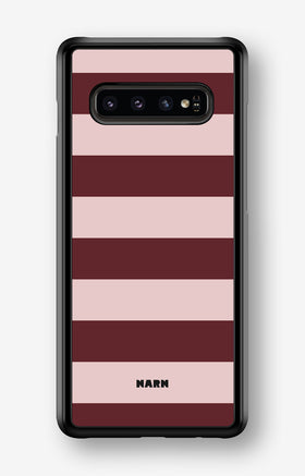Samsung Galaxy S10 Hard Case – Cranberry Stripe - View 1