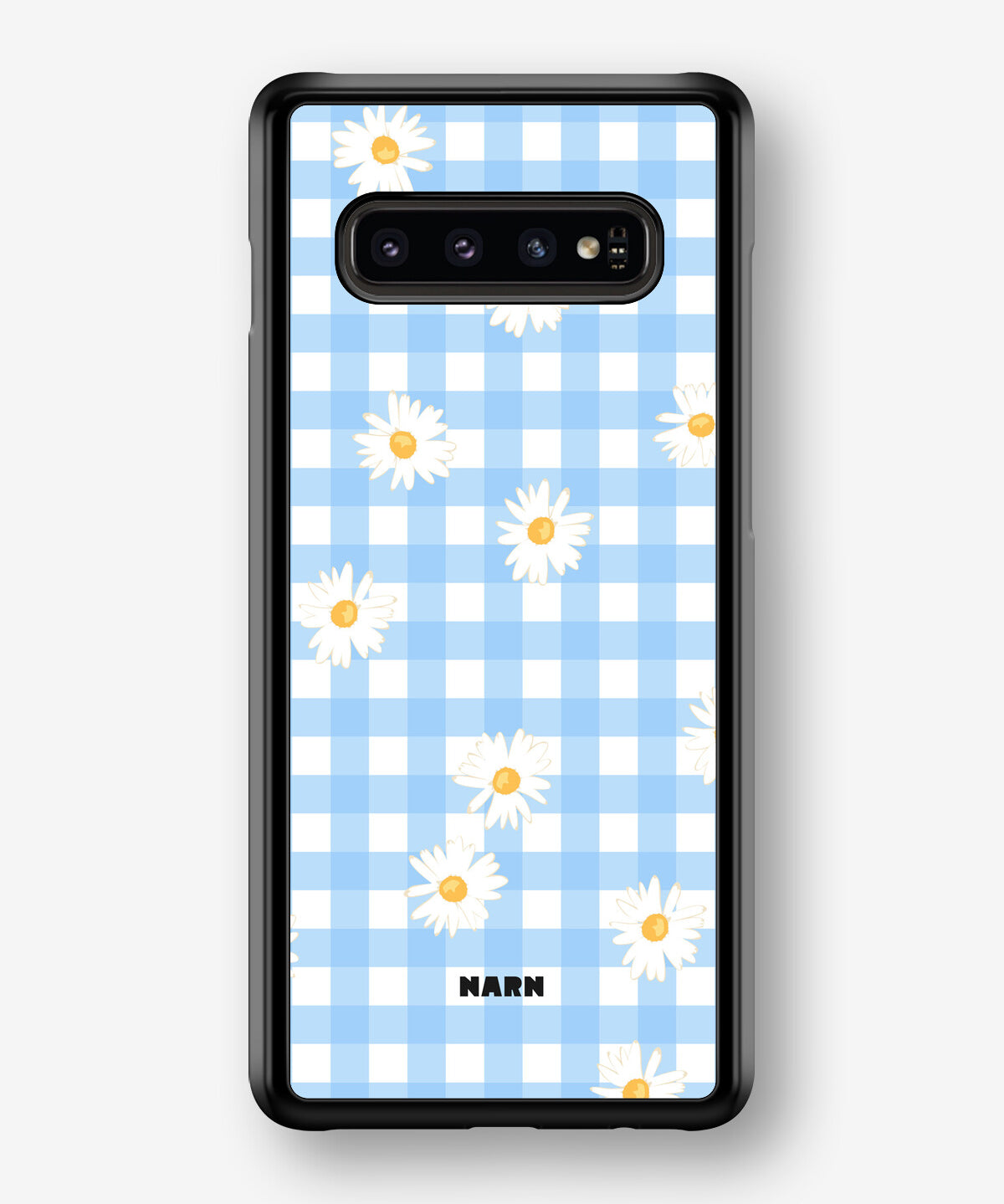 Samsung Galaxy S10 Plus Hard Case – Blue Daisies - View 1