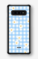 Samsung Galaxy S10 Plus Hard Case – Blue Daisies - View 1