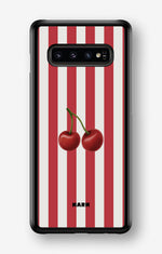 Samsung Galaxy S10 Plus Hard Case – Cherry Stripes - View 1