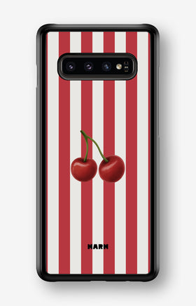Samsung Galaxy S10 Plus Hard Case – Cherry Stripes - View 1