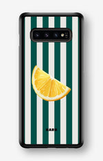 Samsung Galaxy S10 Plus Hard Case – Lemon Stripes - View 1