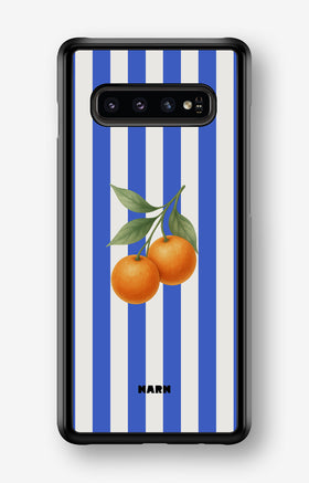 Samsung Galaxy S10 Plus Hard Case – Orange Stripes - View 1