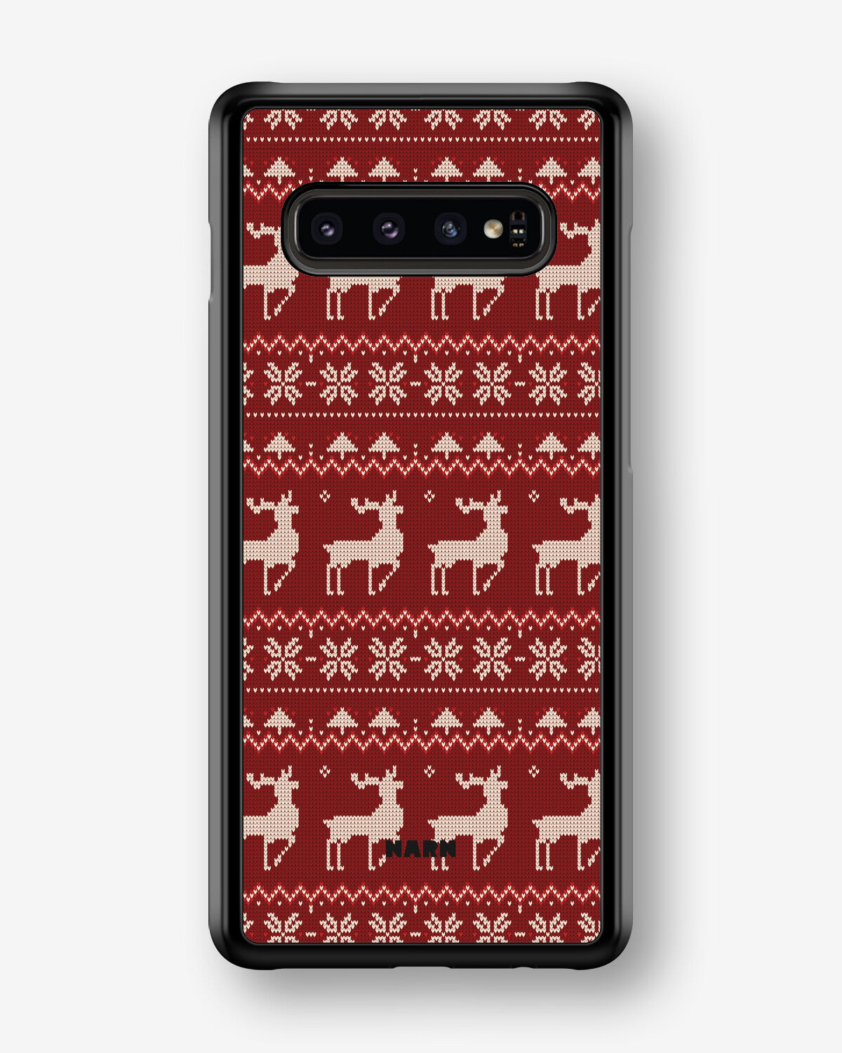 Samsung Galaxy S10 Plus Hard Case – Reindeer Knit - View 1