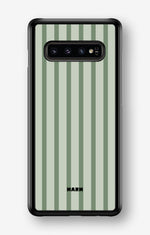 Samsung Galaxy S10 Plus Hard Case – Sage Stripes - View 1