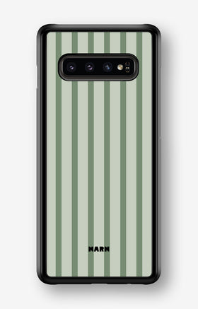 Samsung Galaxy S10 Plus Hard Case – Sage Stripes - View 1