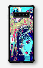 Samsung Galaxy S10 Plus Hard Case – Abstract Cat - View 1