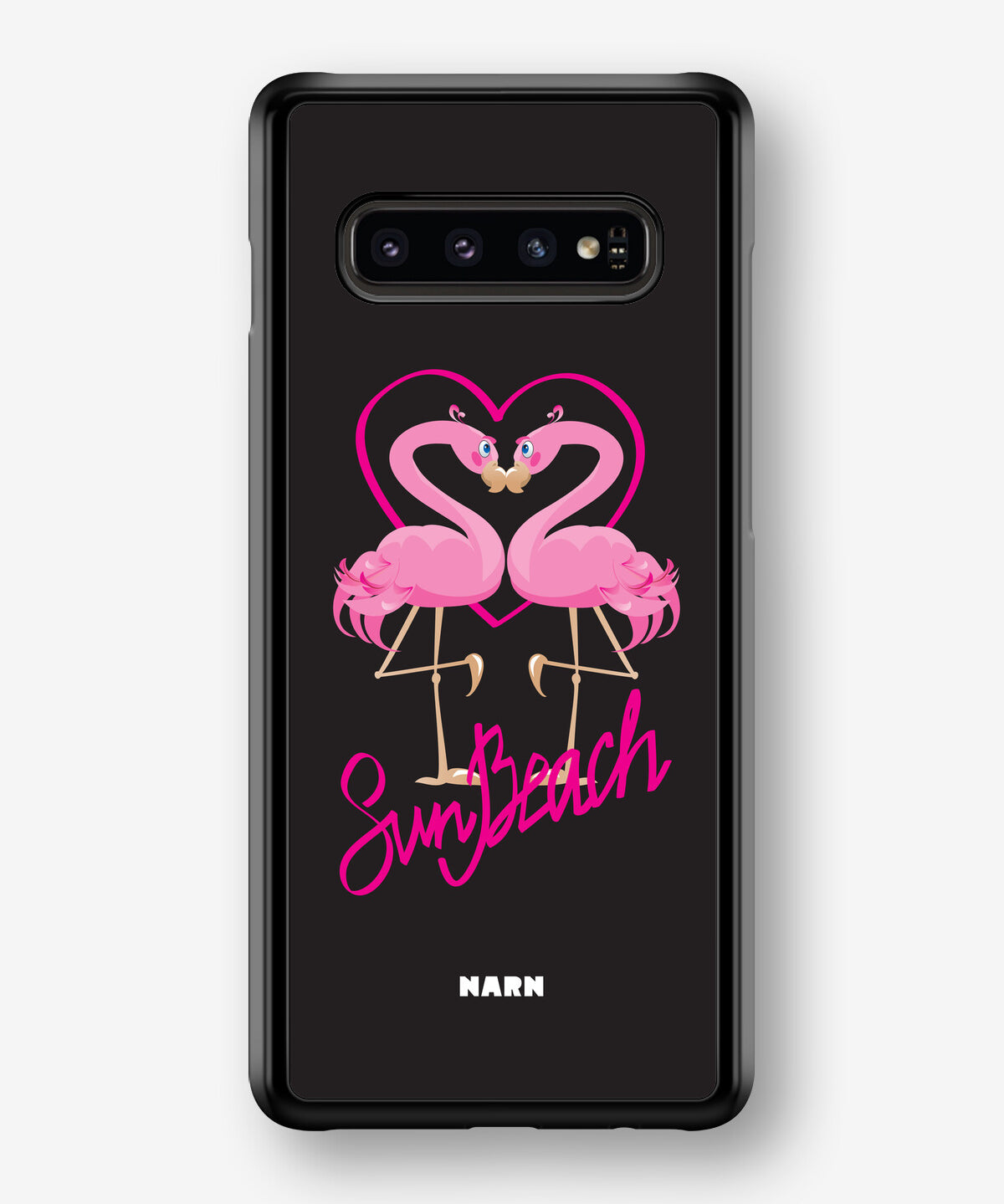 Samsung Galaxy S10 Plus Hard Case – Beach Flamingo - View 1