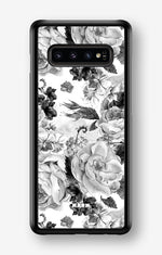 Samsung Galaxy S10 Plus Hard Case – Black & White Bloom - View 1
