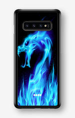 Samsung Galaxy S10 Plus Hard Case – Blue Flames Dragon - View 1