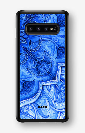 Samsung Galaxy S10 Plus Hard Case – Blue Vintage - View 1