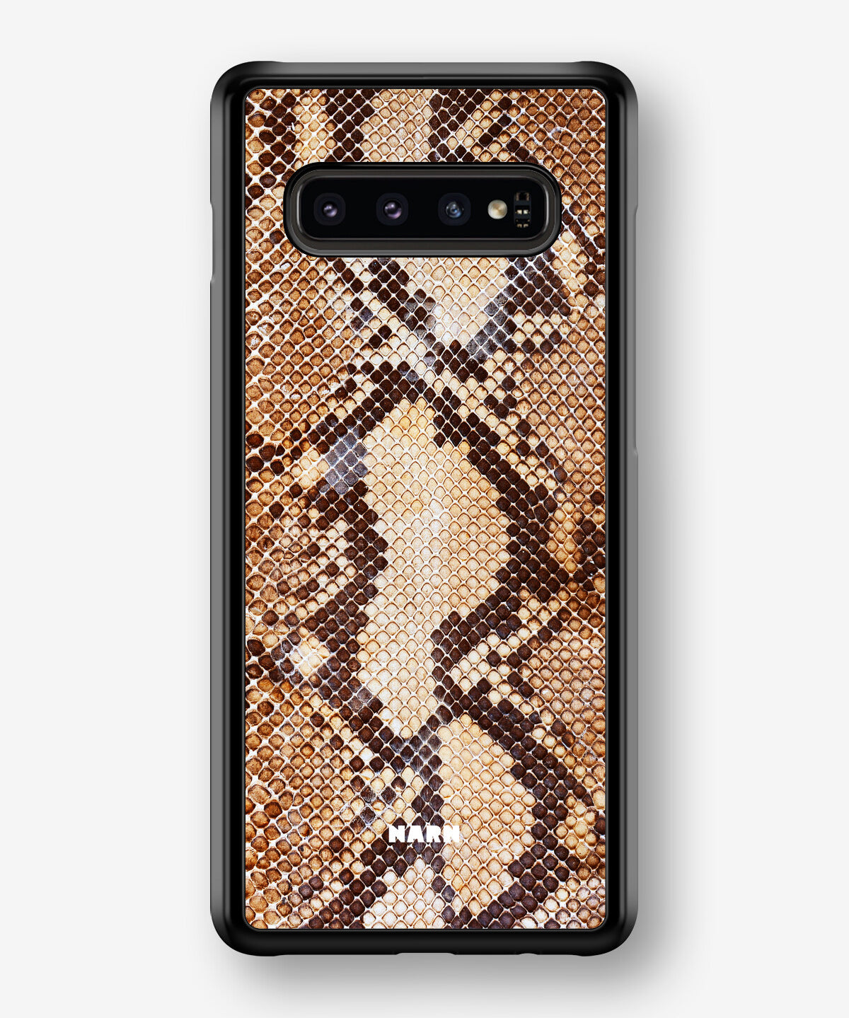 Samsung Galaxy S10 Plus Hard Case – Brown Snakeskin - View 1