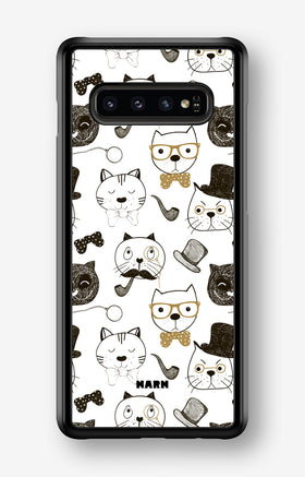 Samsung Galaxy S10 Plus Hard Case – Cartoon Cats - View 1