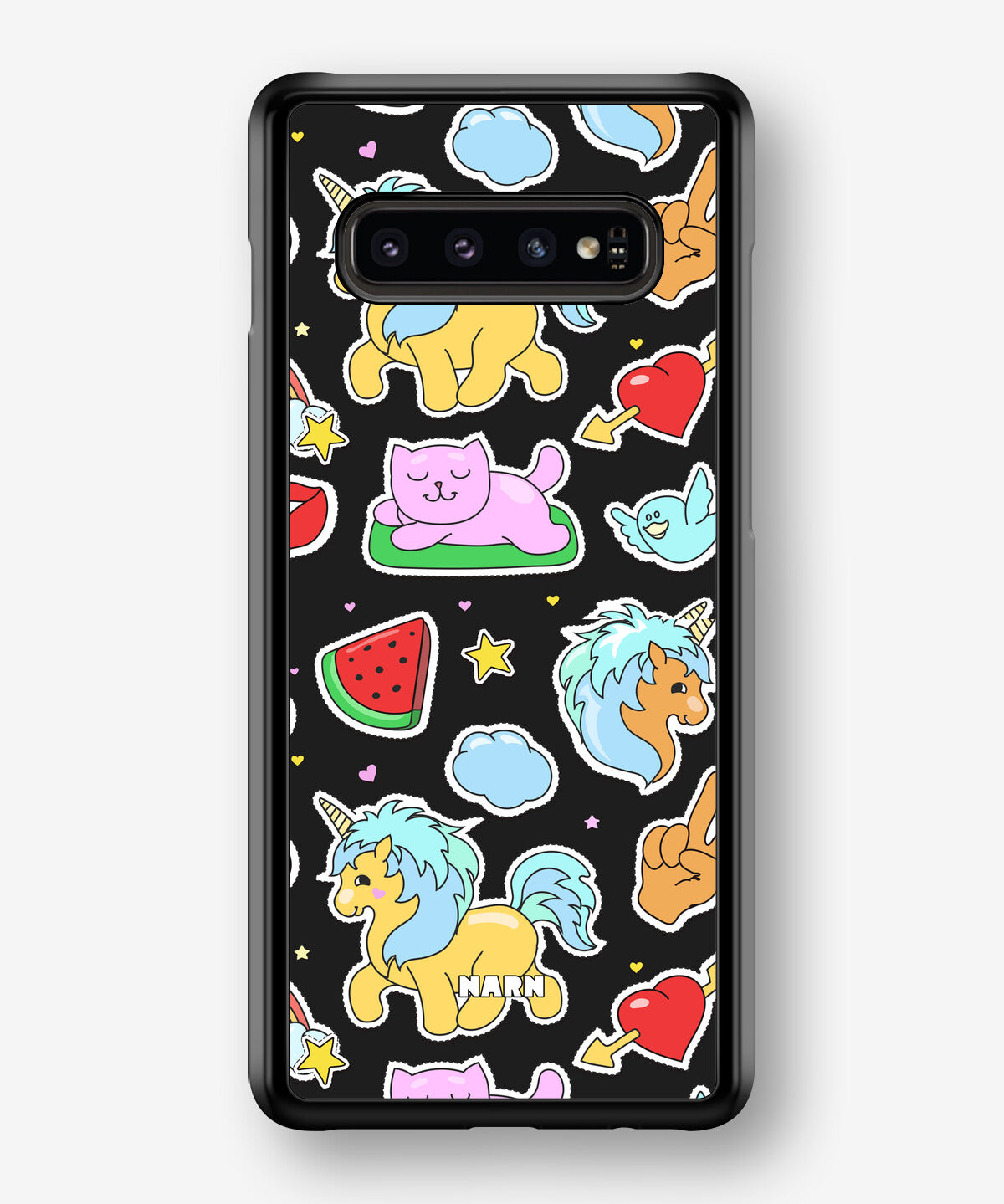 Samsung Galaxy S10 Plus Hard Case – Cute Stickers - View 1