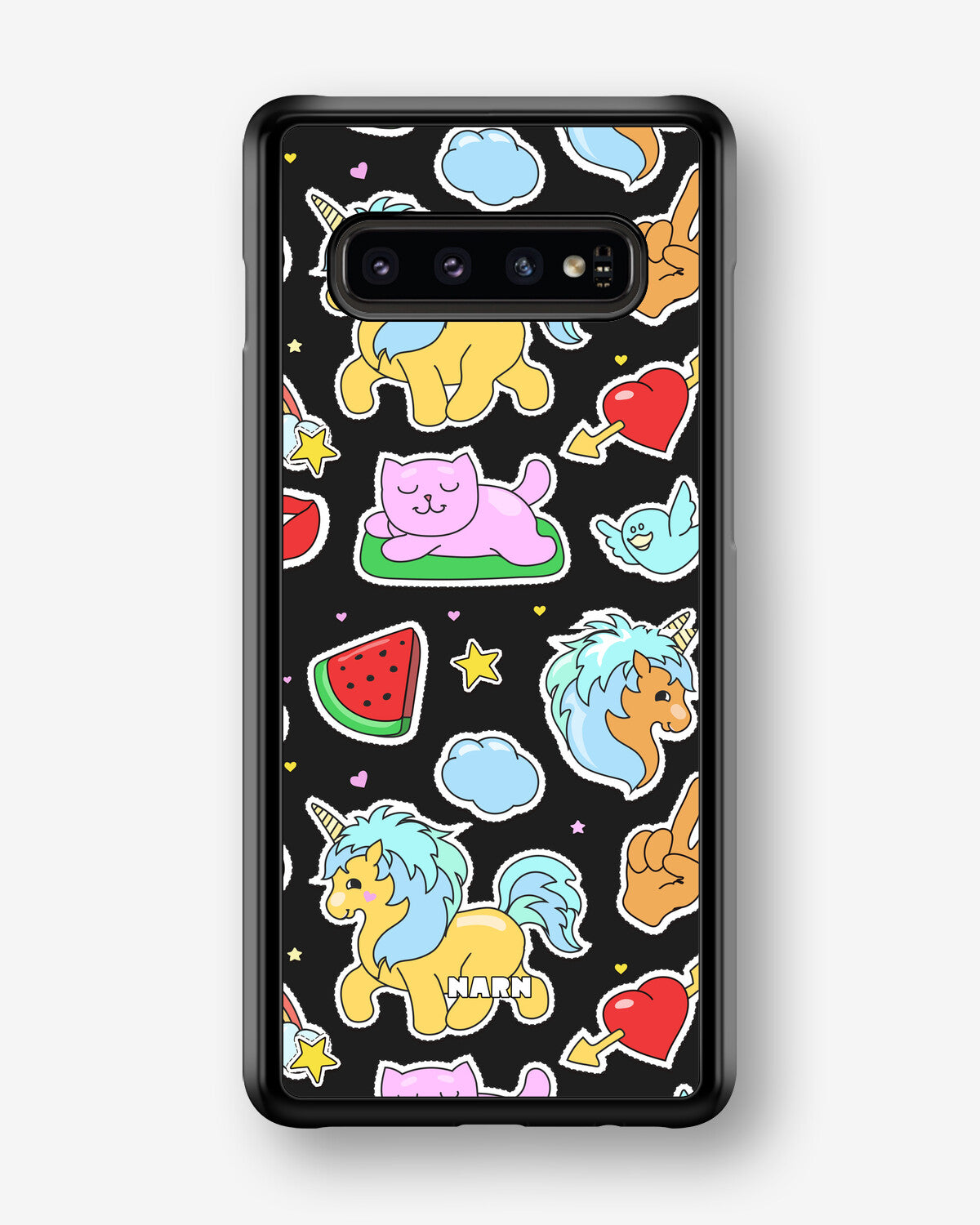Samsung Galaxy S10 Plus Hard Case – Cute Stickers - View 1