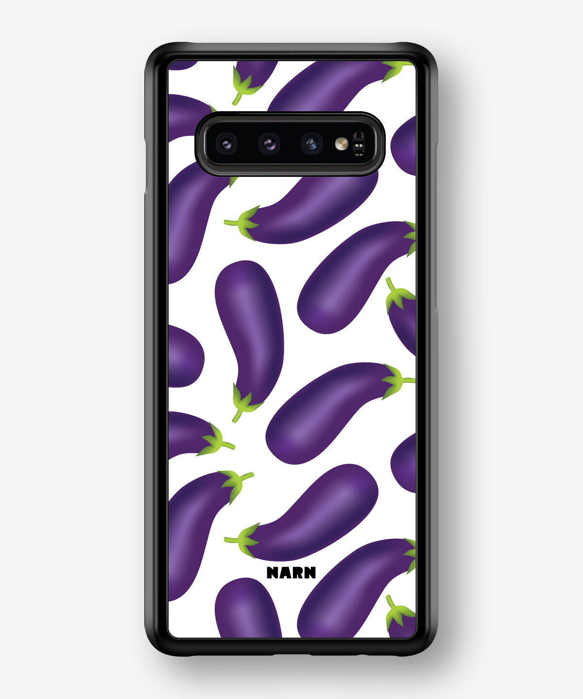 Samsung Galaxy S10 Plus Hard Case – Eggplant Pattern - View 1
