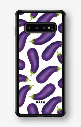 Samsung Galaxy S10 Plus Hard Case – Eggplant Pattern - View 1