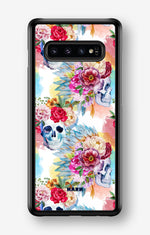Samsung Galaxy S10 Plus Hard Case – Flowered Skulls - View 1