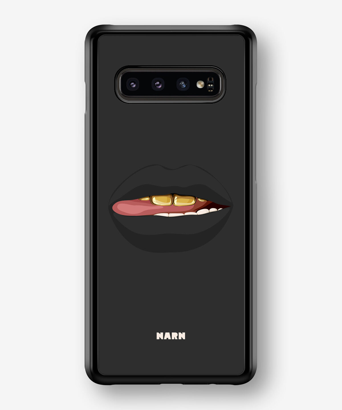 Samsung Galaxy S10 Plus Hard Case – Golden Lips - View 1