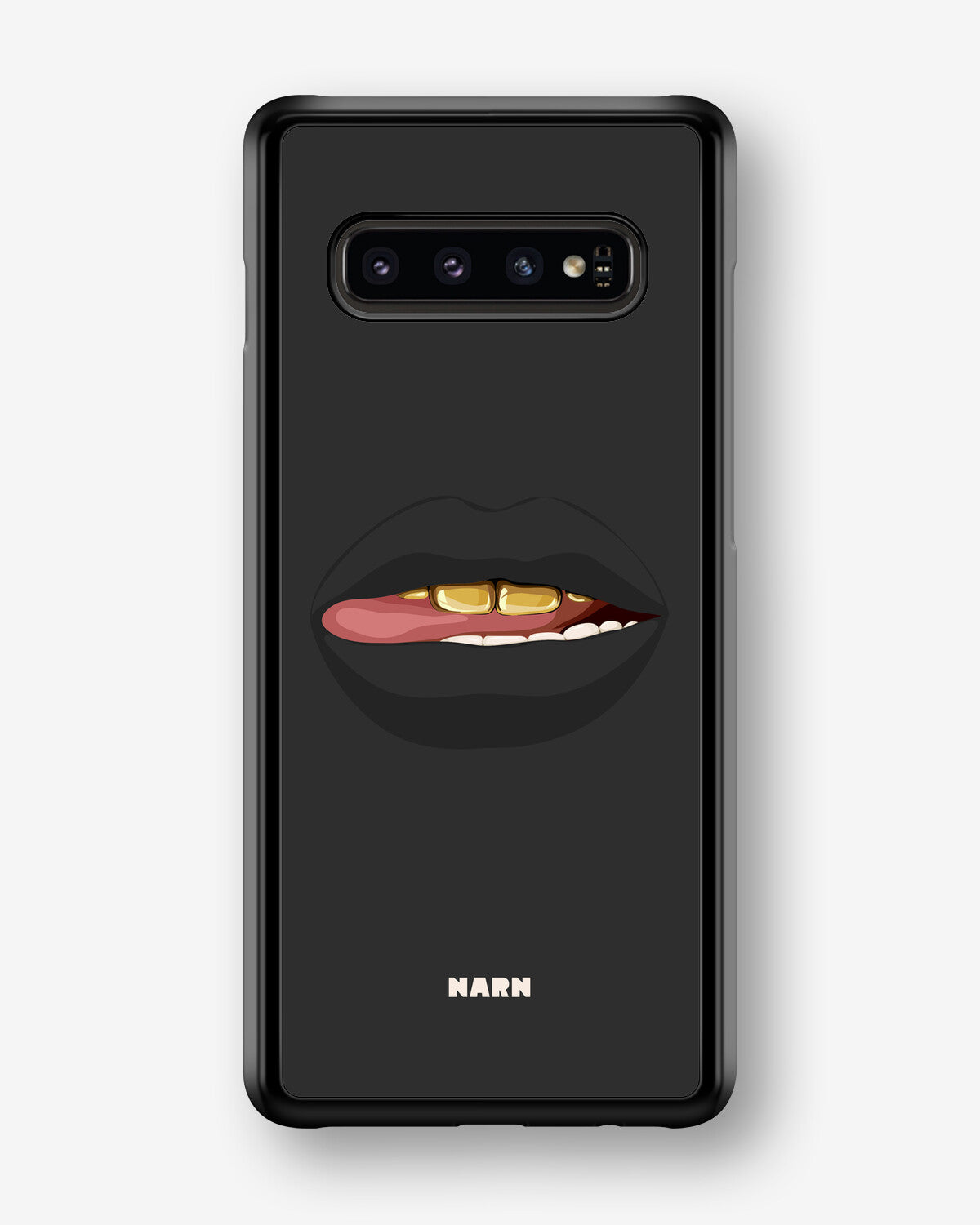 Samsung Galaxy S10 Plus Hard Case – Golden Lips - View 1