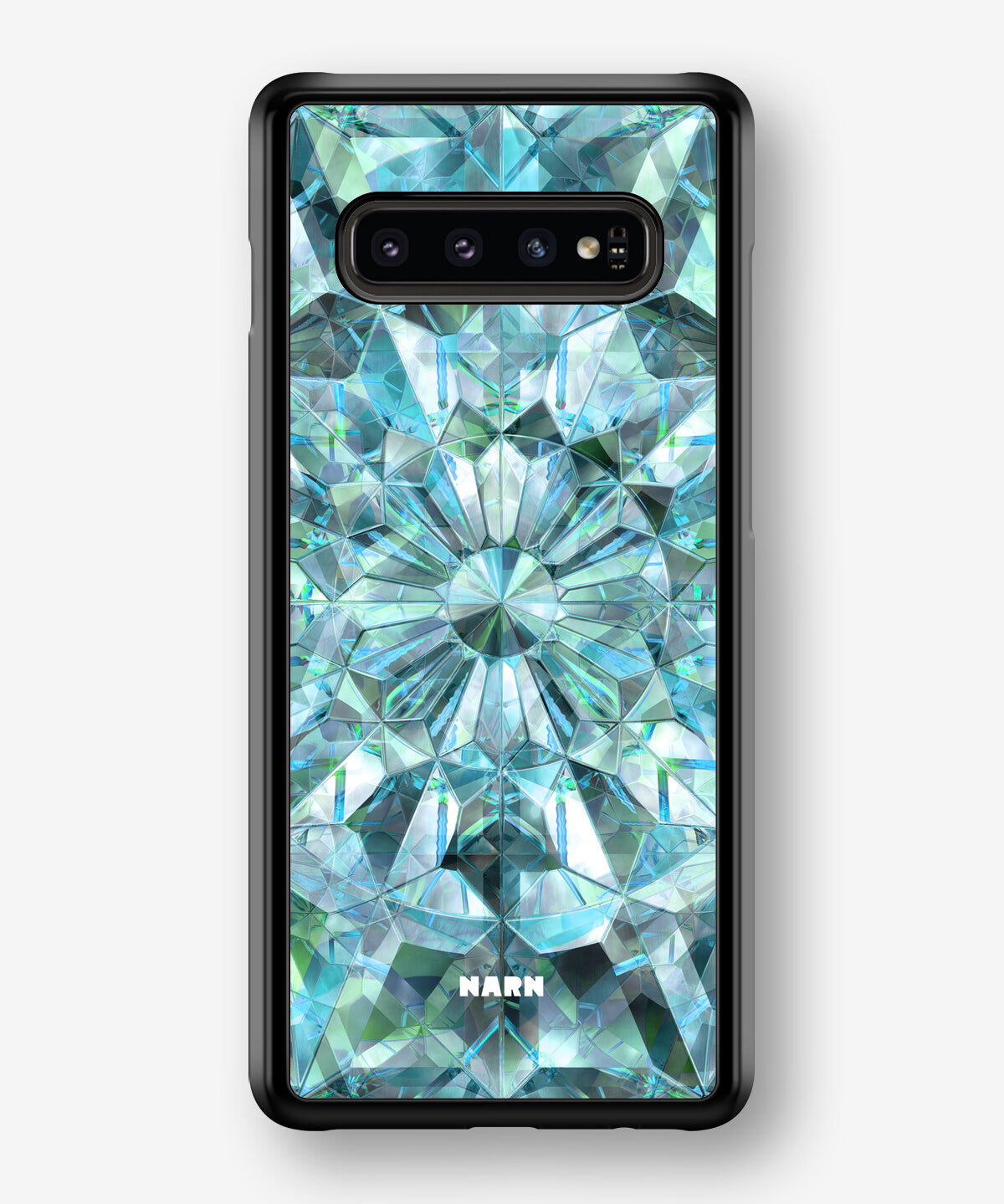 Samsung Galaxy S10 Plus Hard Case – Green Crystals - View 1
