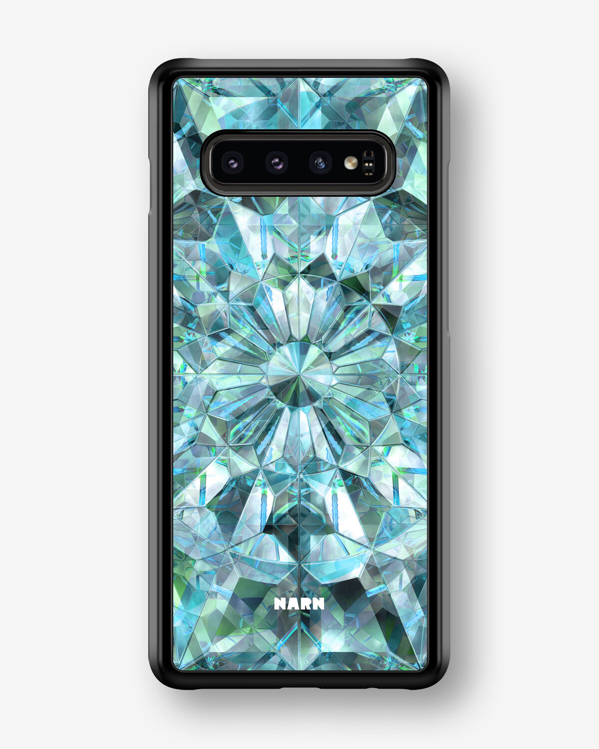 Samsung Galaxy S10 Plus Hard Case – Green Crystals - View 1
