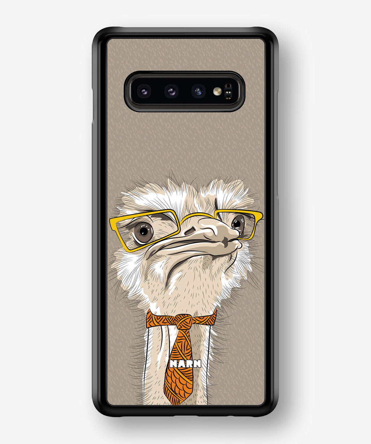 Samsung Galaxy S10 Plus Hard Case – Hipster Ostrich - View 1