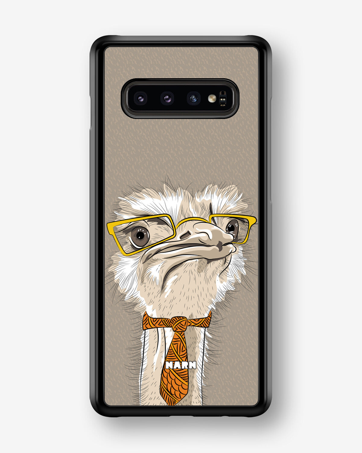 Samsung Galaxy S10 Plus Hard Case – Hipster Ostrich - View 1