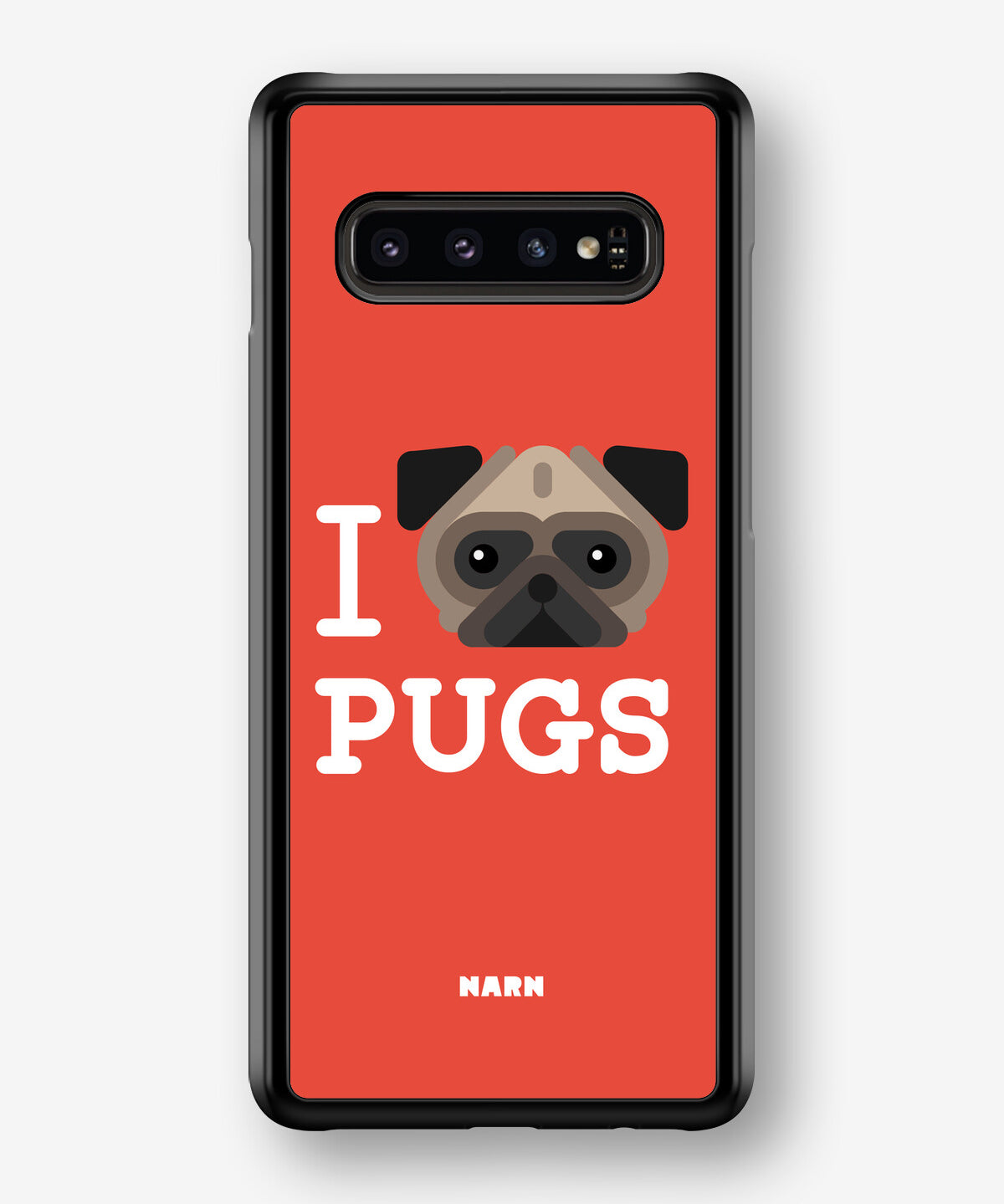 Samsung Galaxy S10 Plus Hard Case – I Love Pugs - View 1