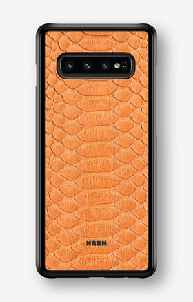 Samsung Galaxy S10 Plus Hard Case – Orange Snake - View 1