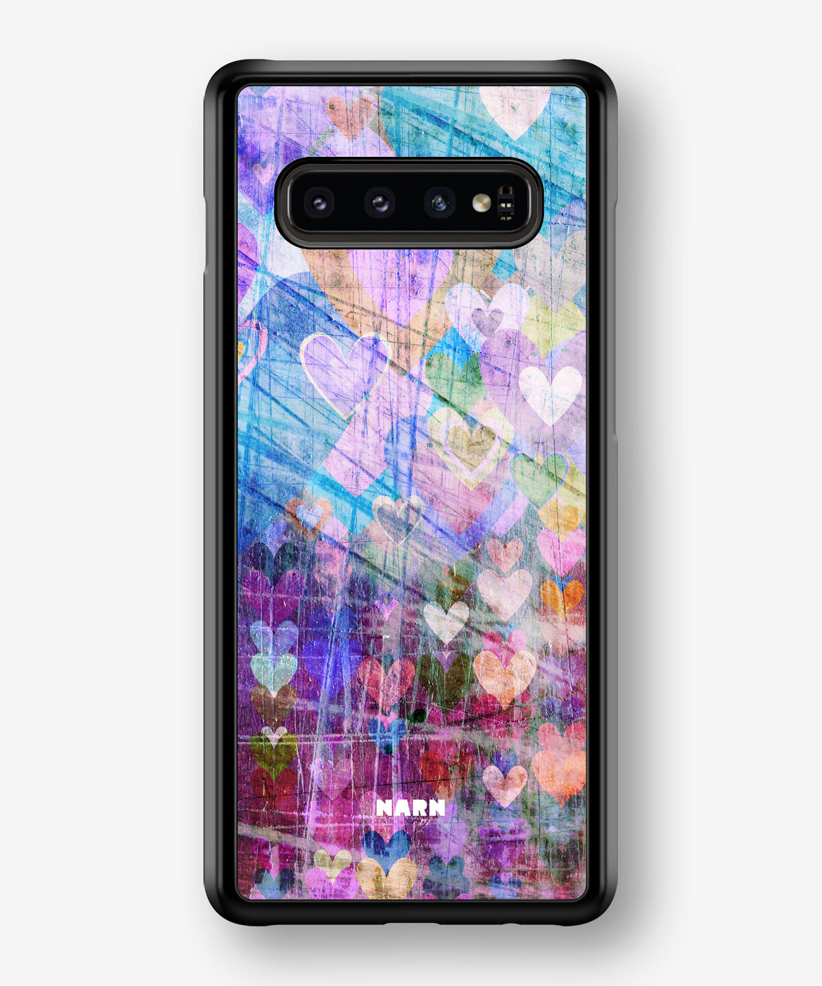 Samsung Galaxy S10 Plus Hard Case – Purple Hearts - View 1