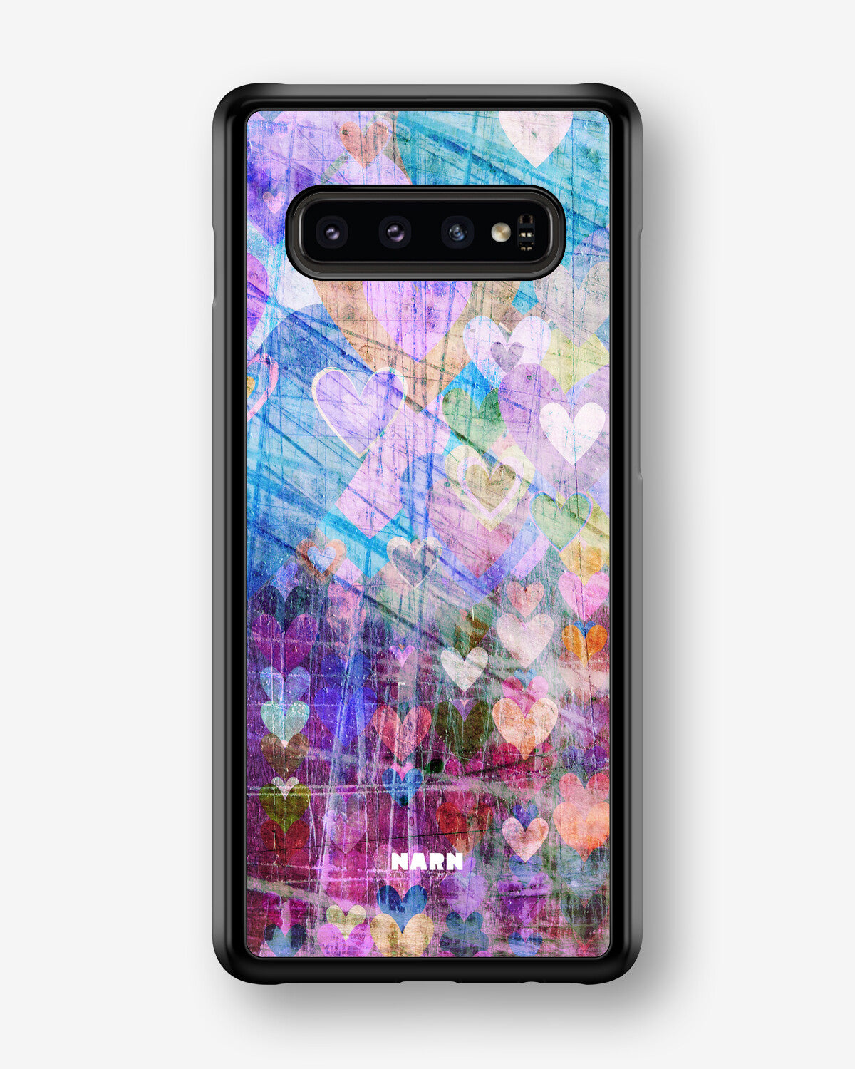Samsung Galaxy S10 Plus Hard Case – Purple Hearts - View 1